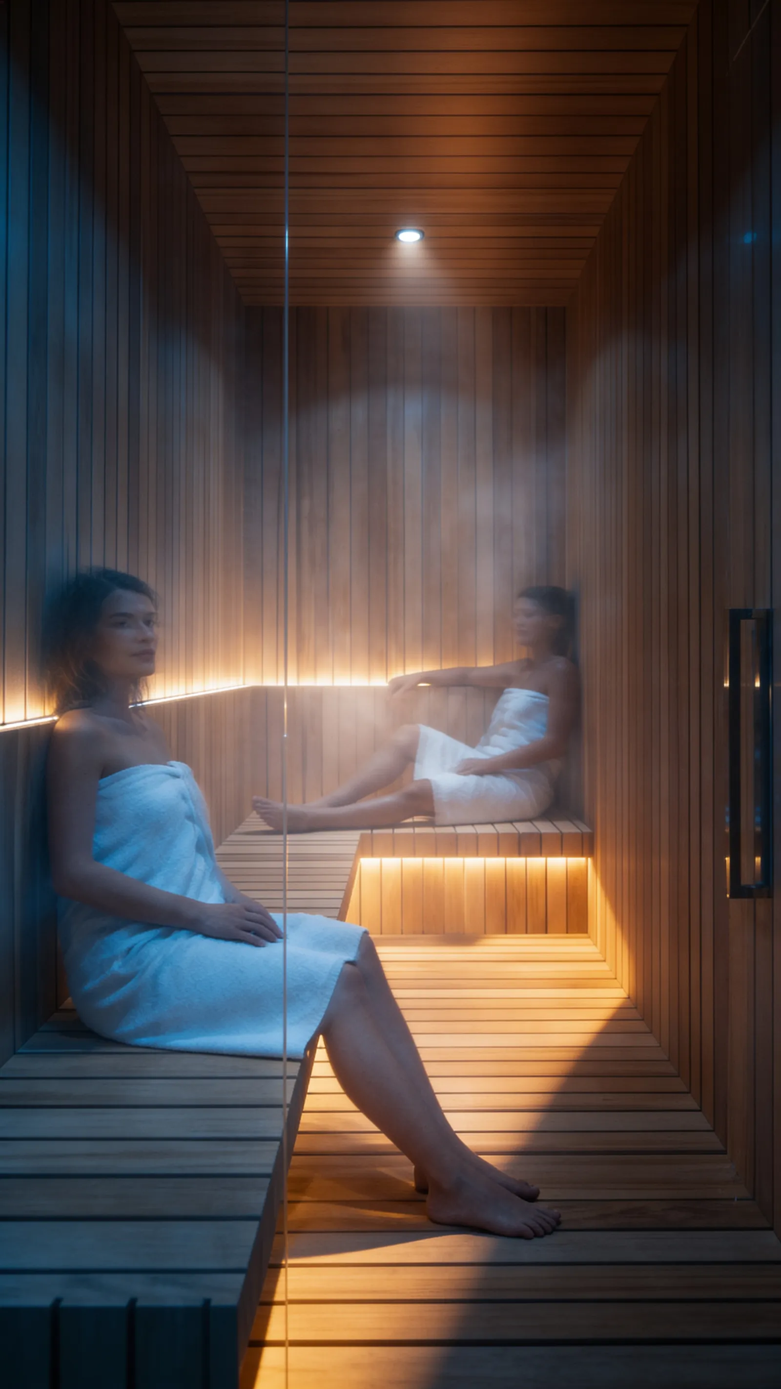 HAVN infrared sauna in use